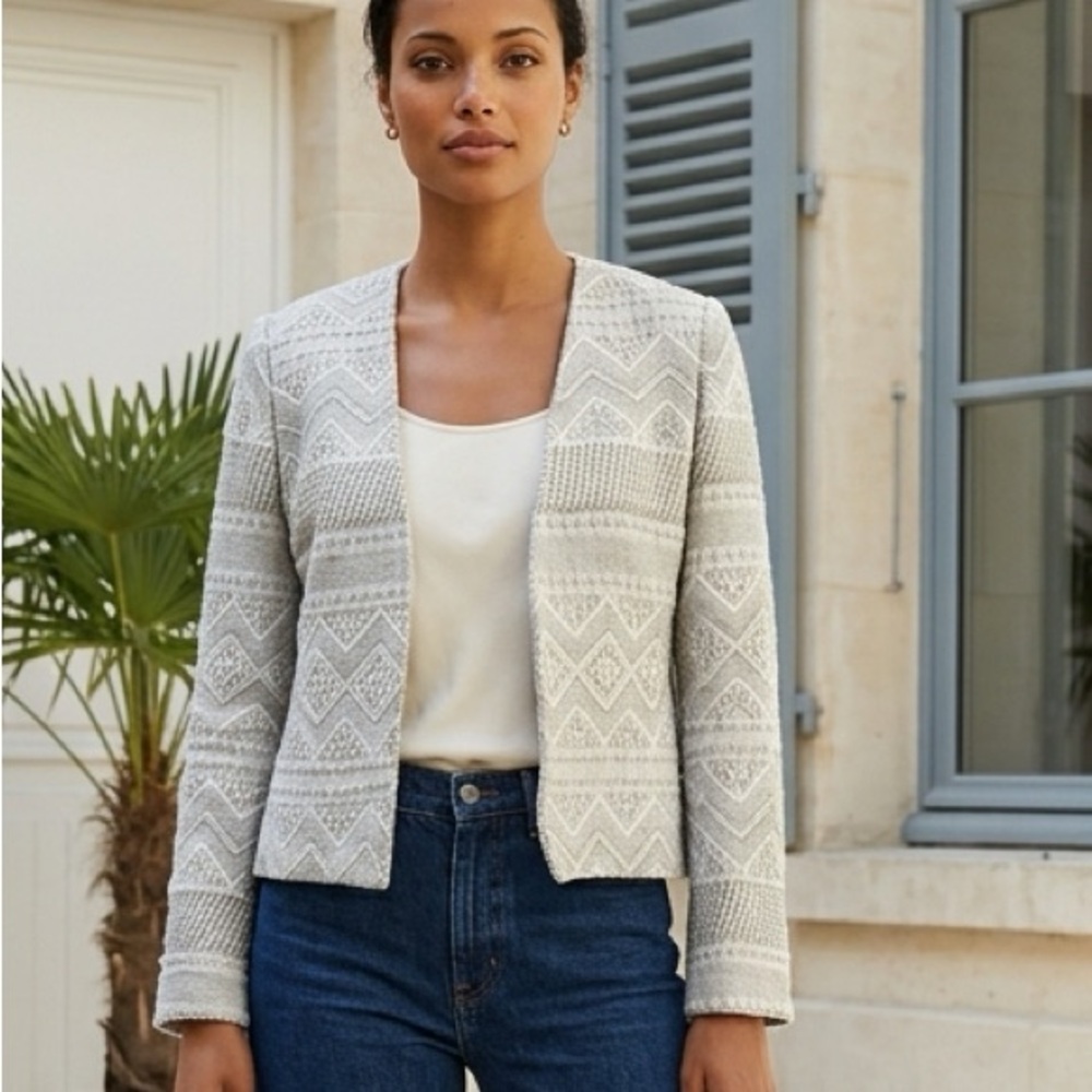 Cynthia Rowley Gray Tweed Cardigan